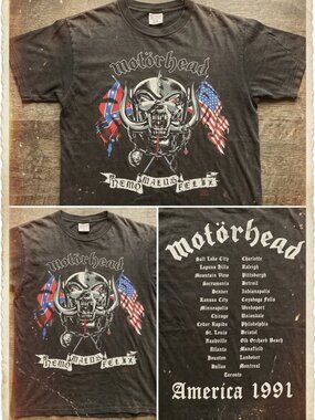 Vintage 90s Motorhead Nemo Malus Felix 1991 Tour T-Shirt, Size S-4XL